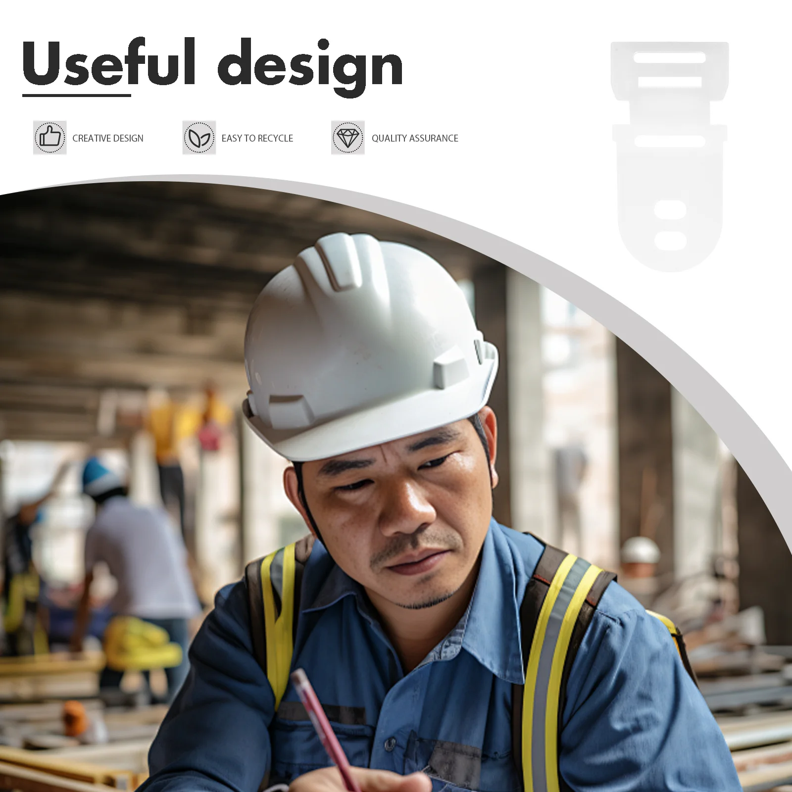 

20Pcs Hard Hat Chin Strap Buckles Durable Plastic Replacement Safety Hat Strap Clip Construction Repair