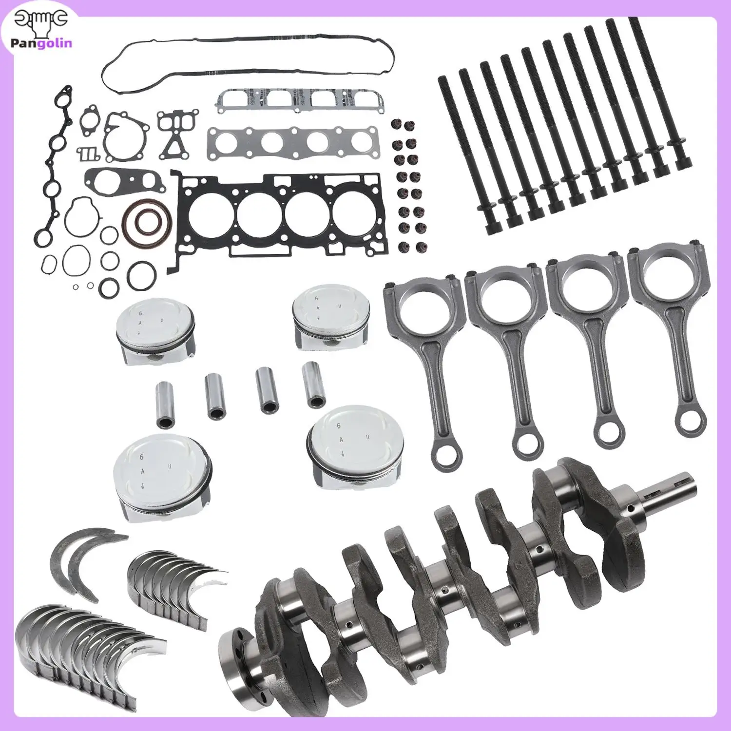 

1set G4KG Engine Overhaul Rebuild Kit Pistons Rings Set For Hyundai Iload Imax 2.4L Auto Parts