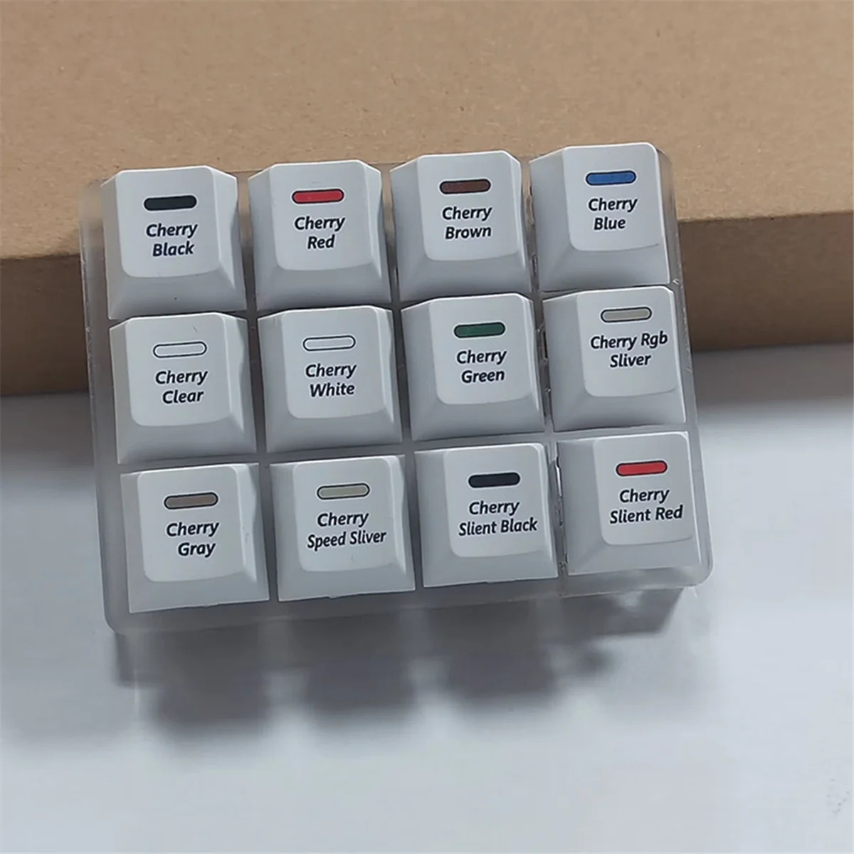 Compact 12-Key Mechanical Keyboard Switch Tester Sampler Switch Testing Tool with Keycap Puller for Cherry MX Switch