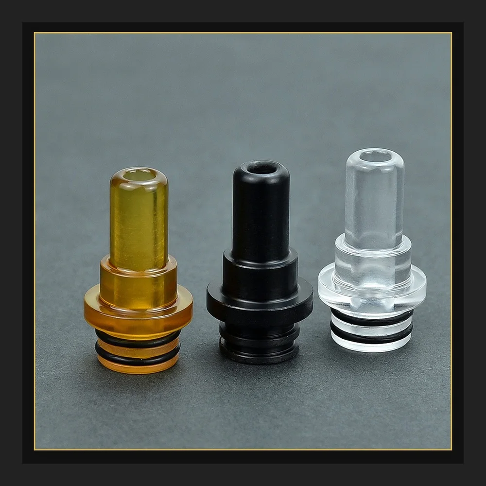 510 MTL Drip Tip - Long Ultem POM Drip Tip in Yellow, Black, and White for RTA, RBA, RDA Vape Accessories