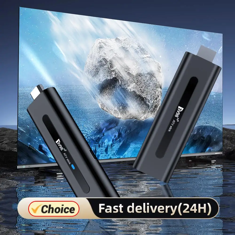 

TV98 Android 14.0 TV Stick ATV Smart TV Box 8K 2.4G 5G WiFi Quad Core BT5.0 Android TV Stick 14.0 Smart TV Stick Allwinner H313