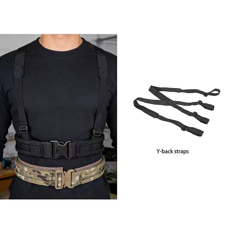 Tactical armor equipment-specific, MOLLE belt, comes with a ronin-style Y-shaped shoulder strap, outdoor tactical gear, S/M/L