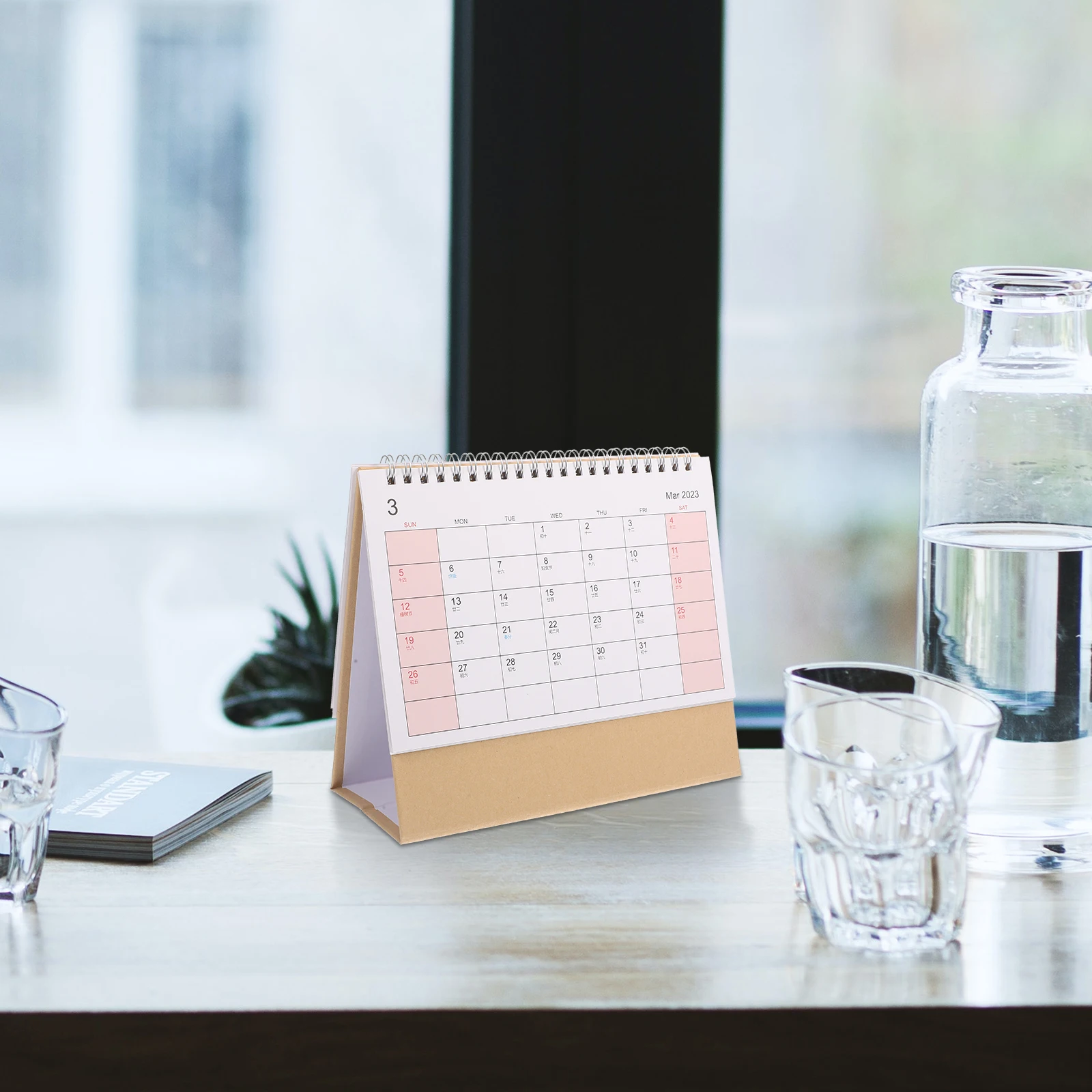 

Desk Calendar Notepad Simple Practical Standing Flip Small 2023 Schedule Year Desktop Paper Table