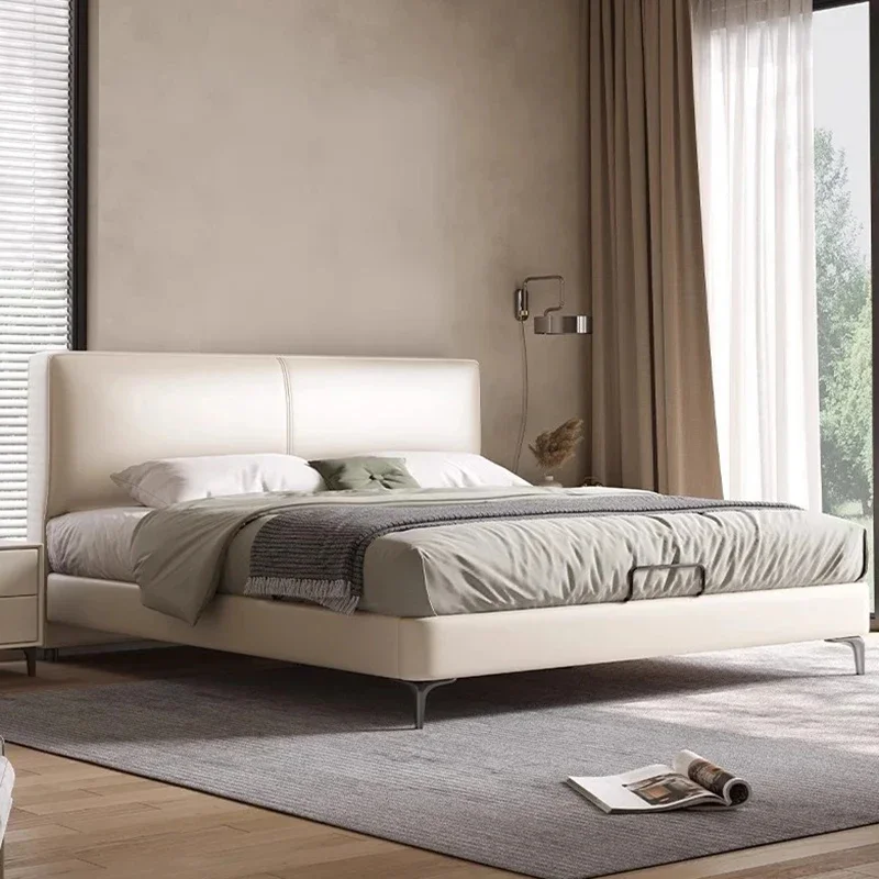#Twin Size Simple Bed Headboard White Soft Kids Wood Human Double Bed Headboards Girl Cheap Cama Matrimonial Nordic Furniture