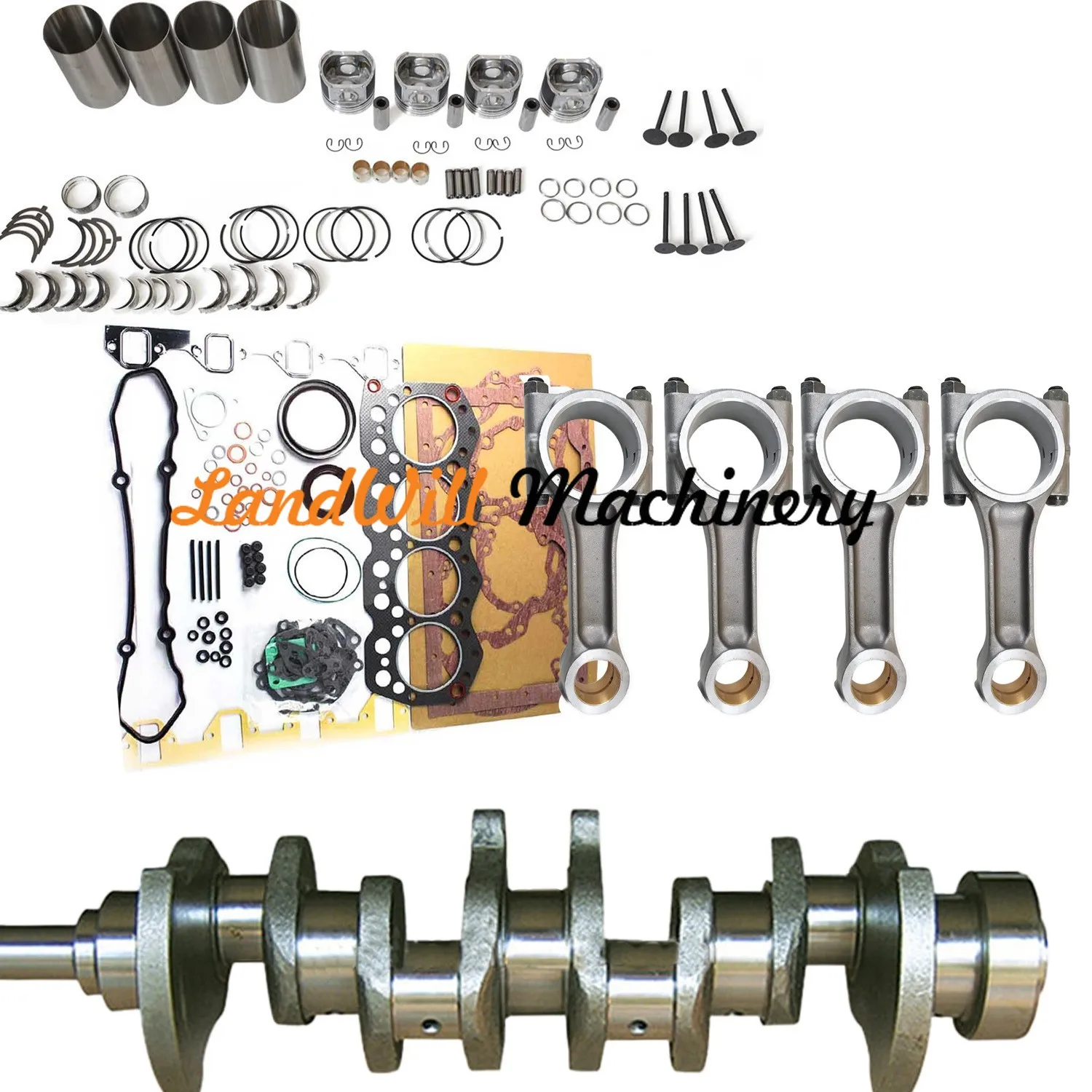 S4F Overhaul Rebuild Kit Connecting Rod + Crankshaft Fits For Kato HD250 HD250SE