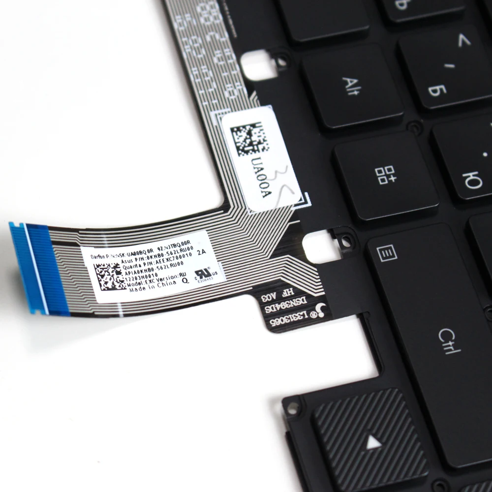 لوحة مفاتيح الكمبيوتر المحمول Asus ProArt StudioBook Pro 16 OLED W7600 W7600Z3A W7600H3A RU تخطيط لوحة مفاتيح الكمبيوتر المحمول مع الخلفية