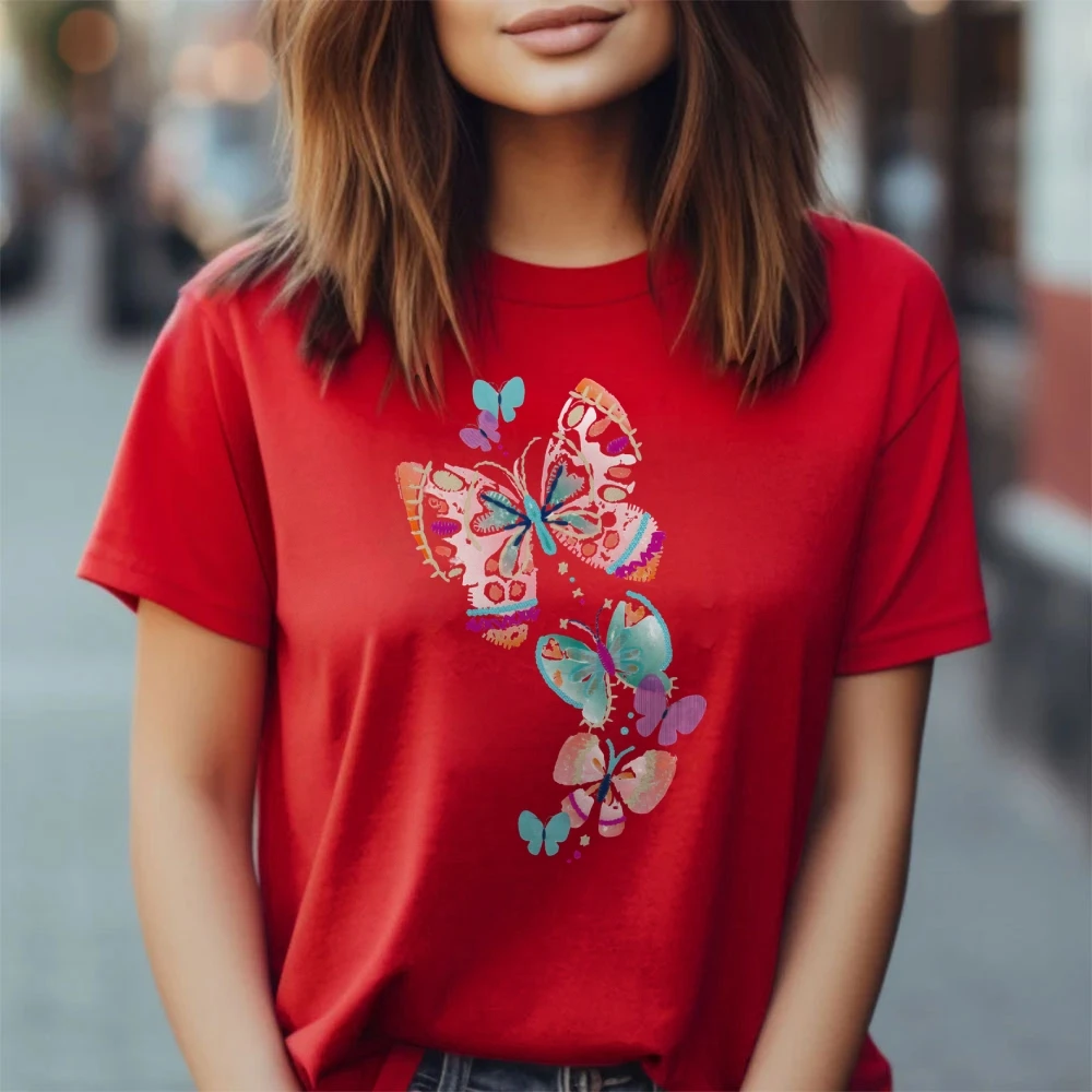 المرأة الجرافيك تي شيرت القطن Y2K نمط المحملة بلايز عادية موضة مريحة فضفاضة تناسب تنفس خيمة النسيج تسمح الهواء النقي