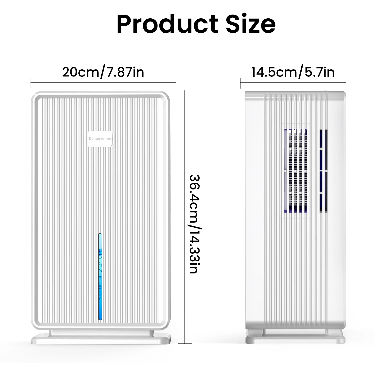 Бытовой осушитель 3 л для домов на колесах, спальни, ванной комнаты с функцией автоматического отключения и красочным зеркальным освещением, очиститель воздуха