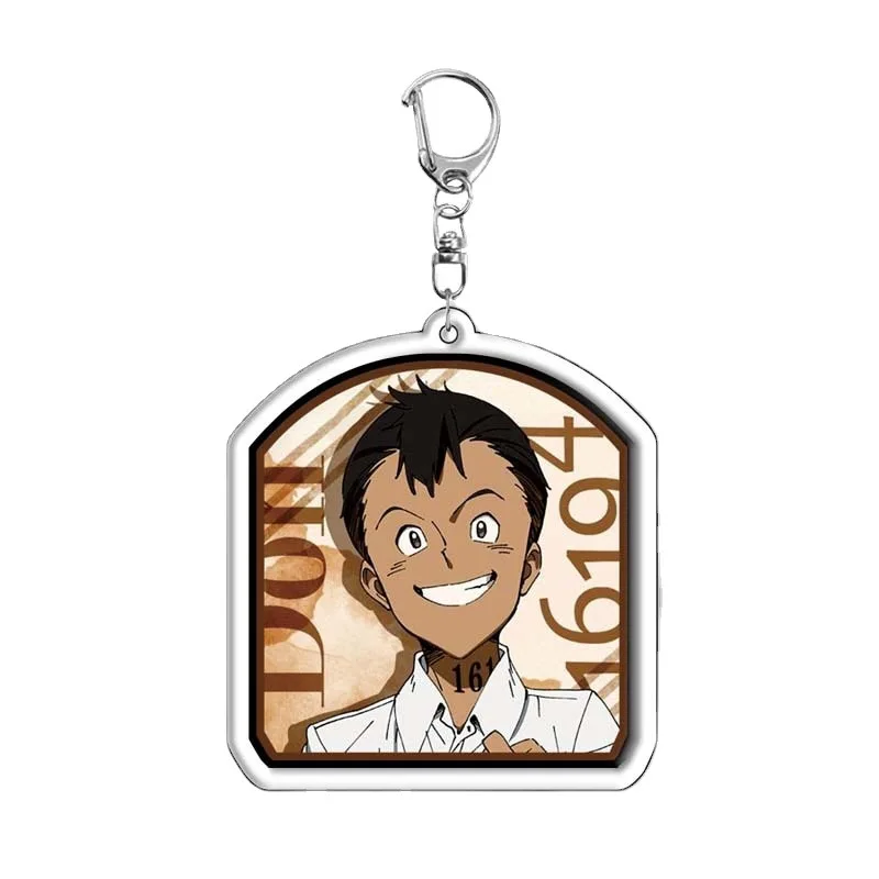 الكرتون وعد نيفرلاند إيما نورمان أنيمي الشكل سلسلة مفاتيح مصنوعة من الأكريليك على ظهره قلادة مجوهرات حقيبة ساحرة اكسسوارات الهدايا #6