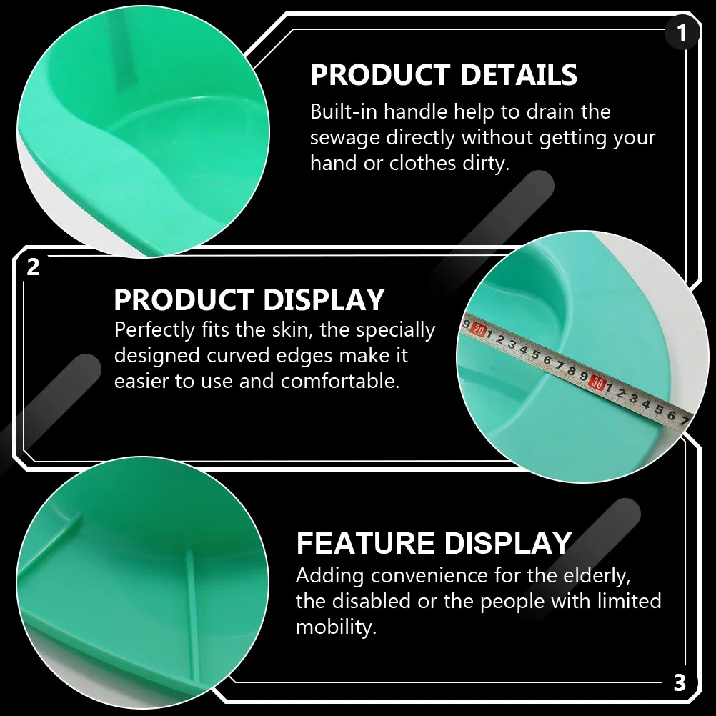 

Поднос-туалет для лежачих больных с ручками, горизонтальный, для ухода за пожилыми, с комфортным изогнутым краем