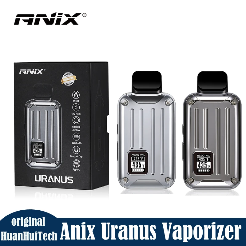 Original Anix Uranus Dry Herb Vaporizer 2200 mAh Akku SUS304 Kammer mit OLED-Display Kräuterverdampfer E-Zigaretten