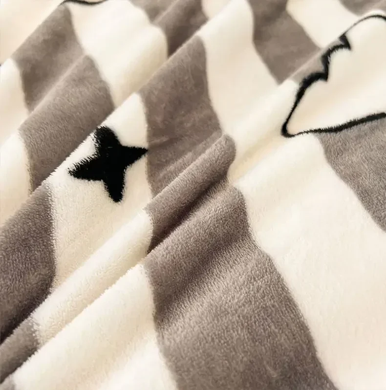 150x200cm Printed Plush Duvet Cover Winter Warm Constant Temperature AB Style Bed Sack Home Furnishing Children Bedding Article