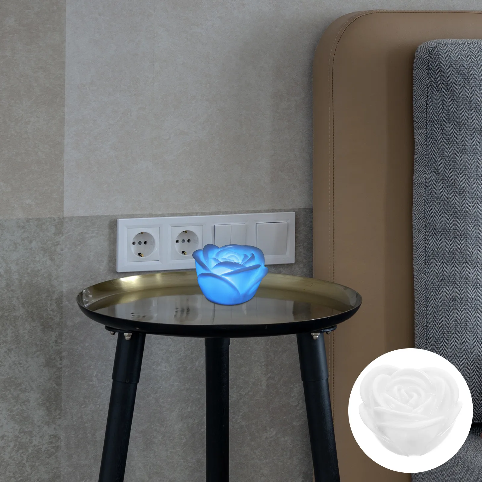 

4Pcs Rose Light Night Light Water Activated Floating Lights for Wedding Party Centerpiece Romantic Decoration Flameless