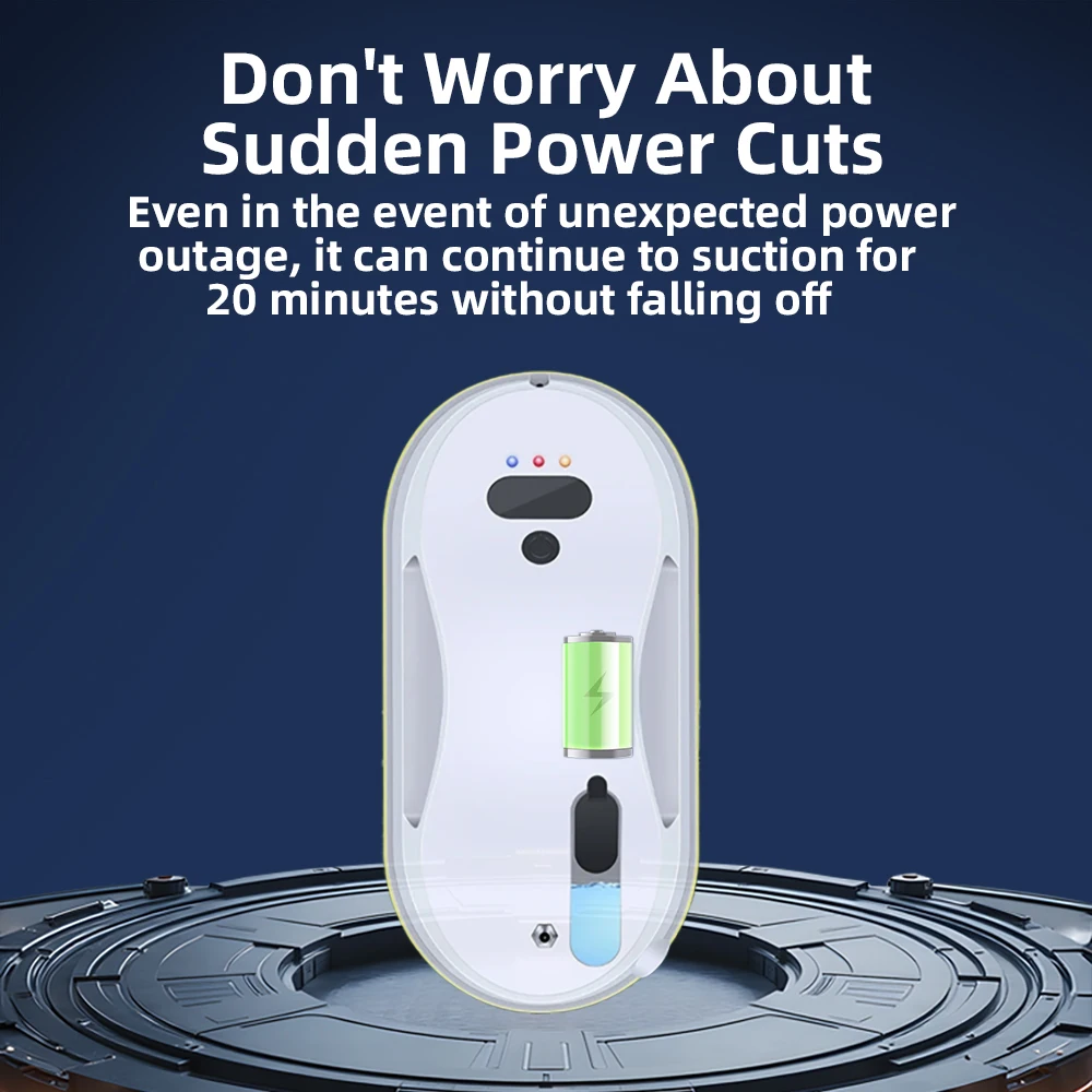 전기 창문 진공 청소 로봇 5600Pa 흡입력 지능형 유리 세척 로봇 자동 물 분사 기능 가정용