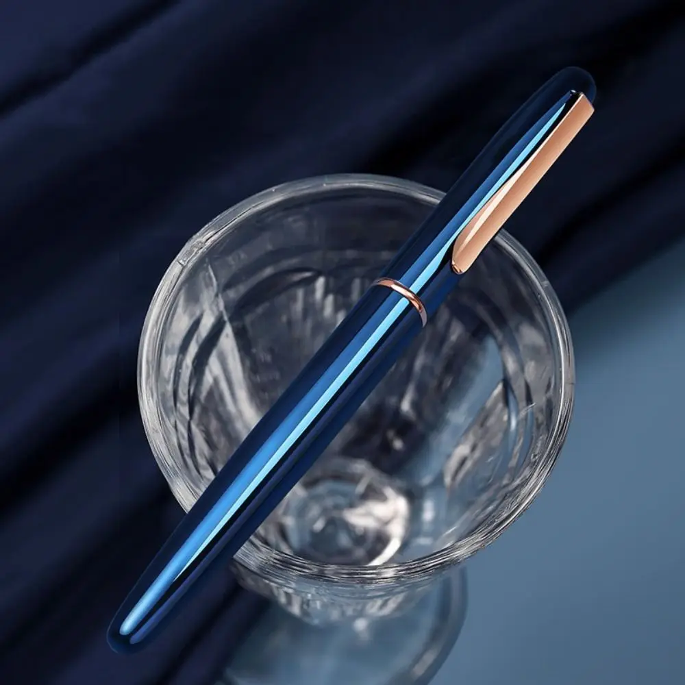 Business Fine Nib Metal Fountain Pen Calligraphy Smooth Writing Gift Ink Pens Drawing Handwriting Signature Pen Student Use