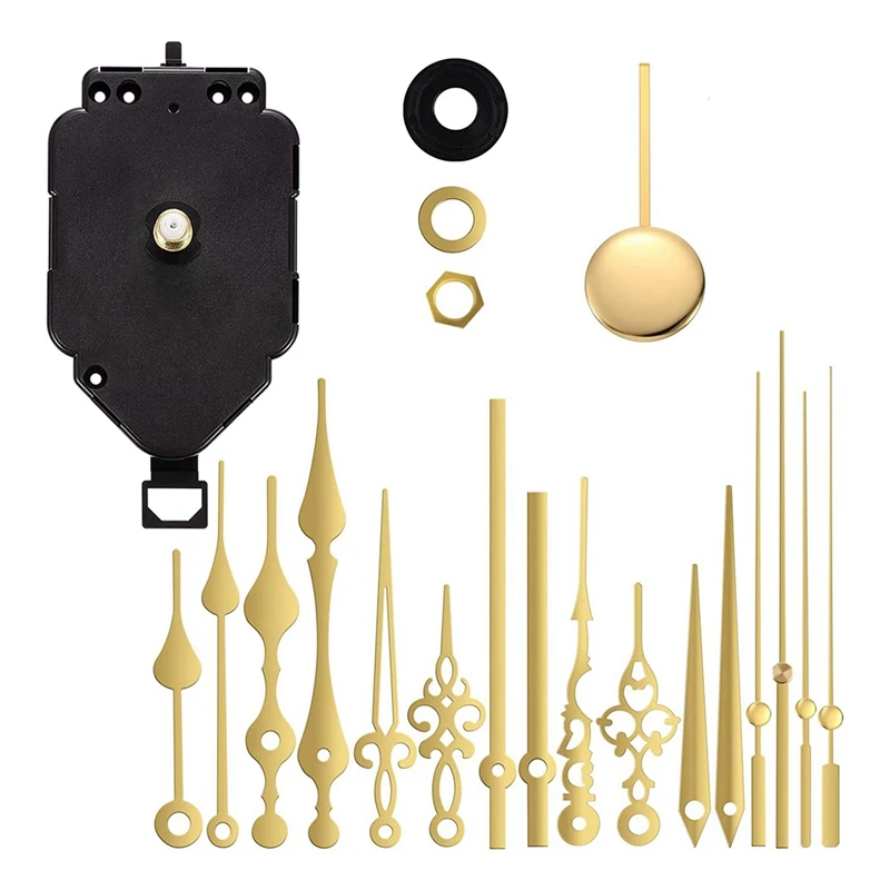 

2X Wall Silent Pendulum Quartz Clock Movement, Pendulum Clock Mechanism Parts Motor Replacement DIY Repair Parts