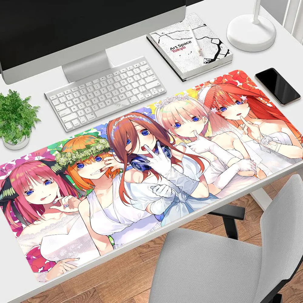 Imagem -05 - Quíntuplos Quintessenciais Nakano Miku Mousepad Ins Maré Grande dos Desenhos Animados Anime Gaming Mouse Pad Teclado Tapetes de Mesa os