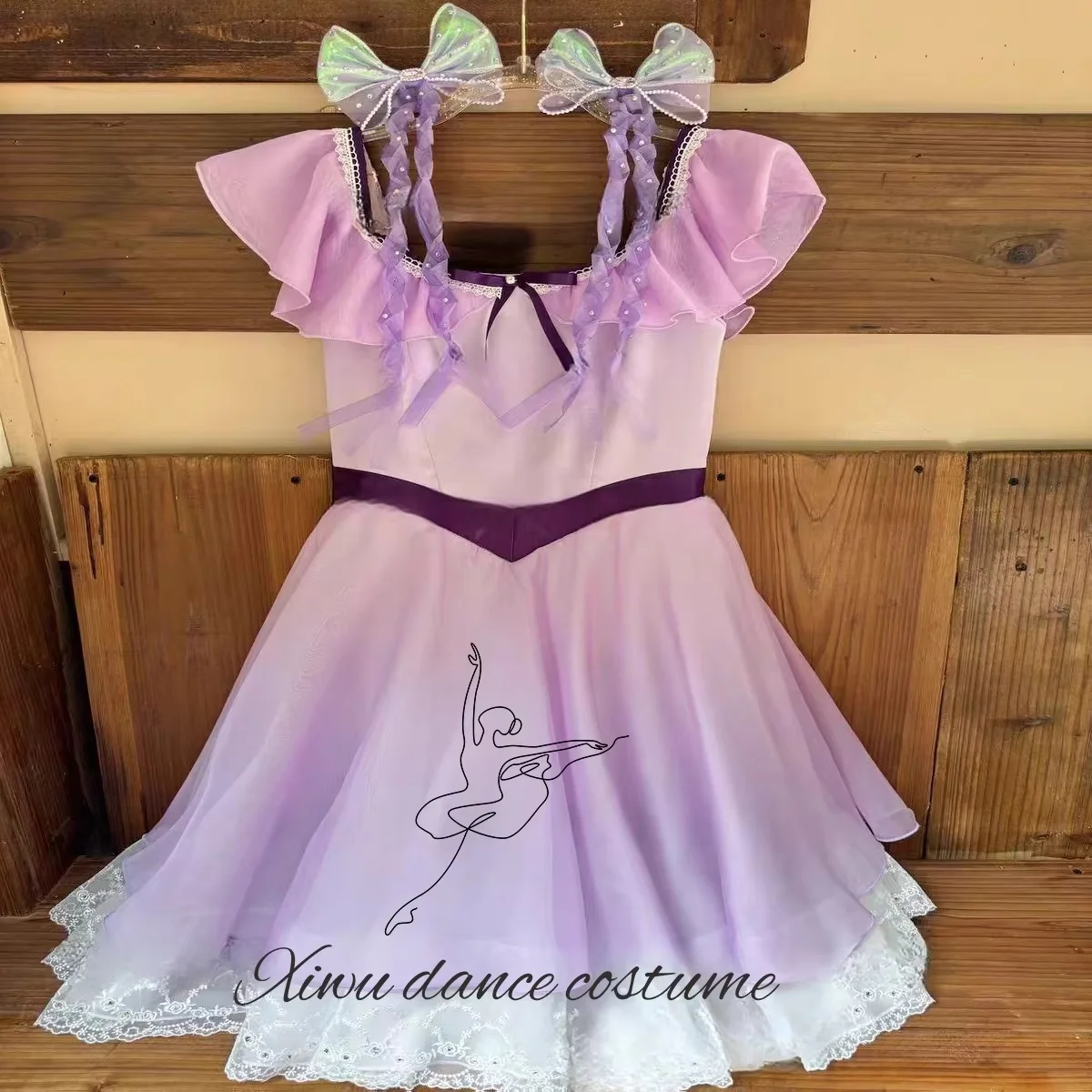 Purple Graduation Ball Variations Ballet Performance Costume Customization