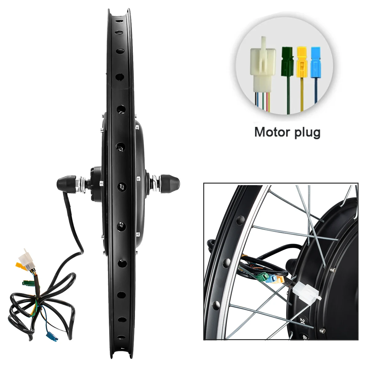 

1500W Electric Bike Conversion Parts Brushless Gearless Hub Motor 20in-700C bicicletta elettrica Non-gear Motor