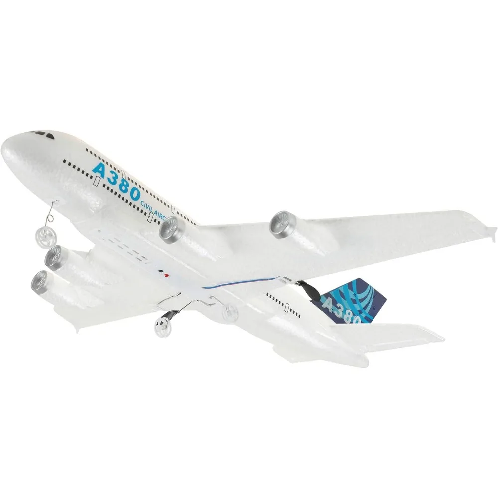 Avión RC Airbus A380 de 2 canales listo para volar para niños y adultos