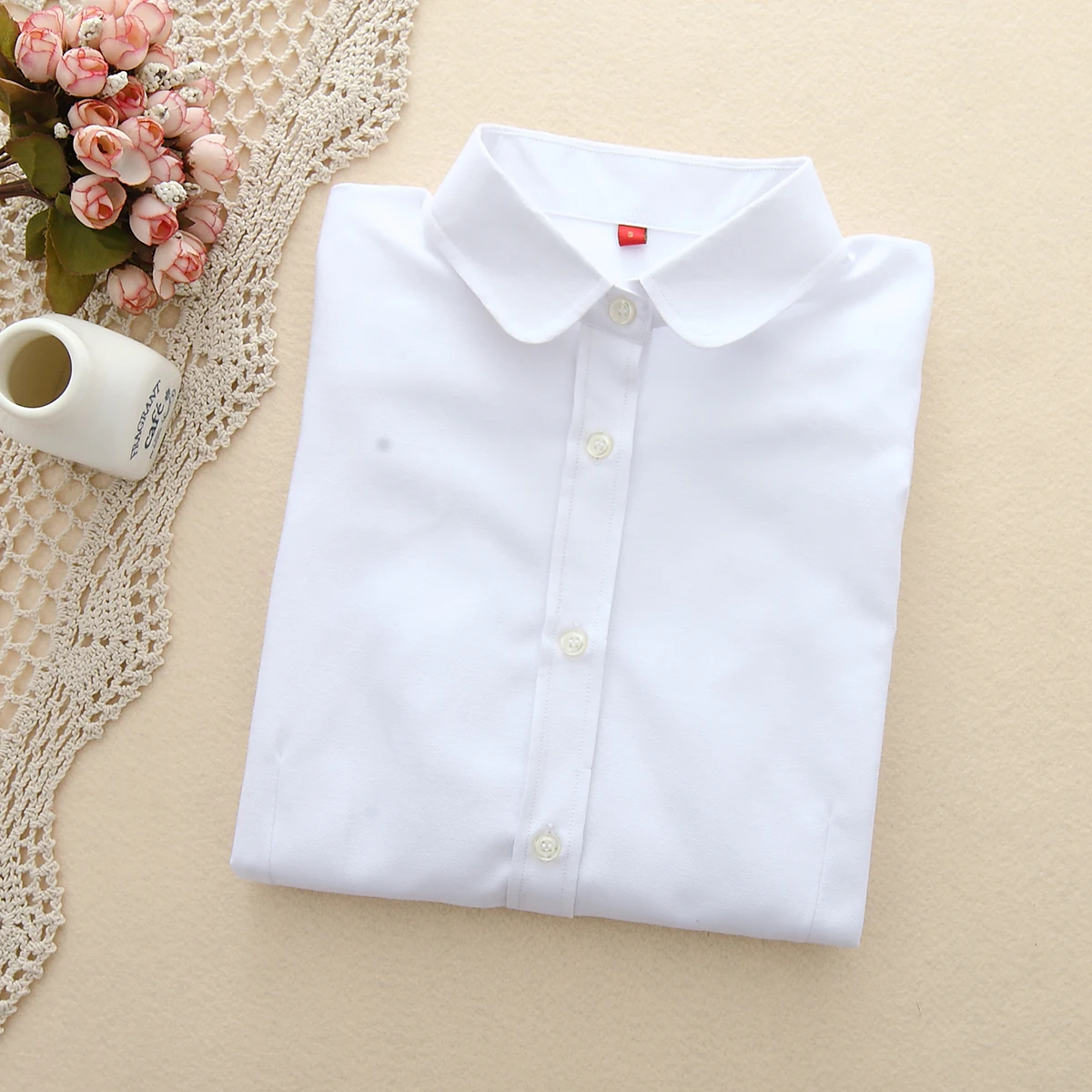 Brand Women Blouse 2025 New Casual Long Sleeved Cotton Oxford White Shirt Woman Office Plus Size Shirts Blusas Feminine Blouses