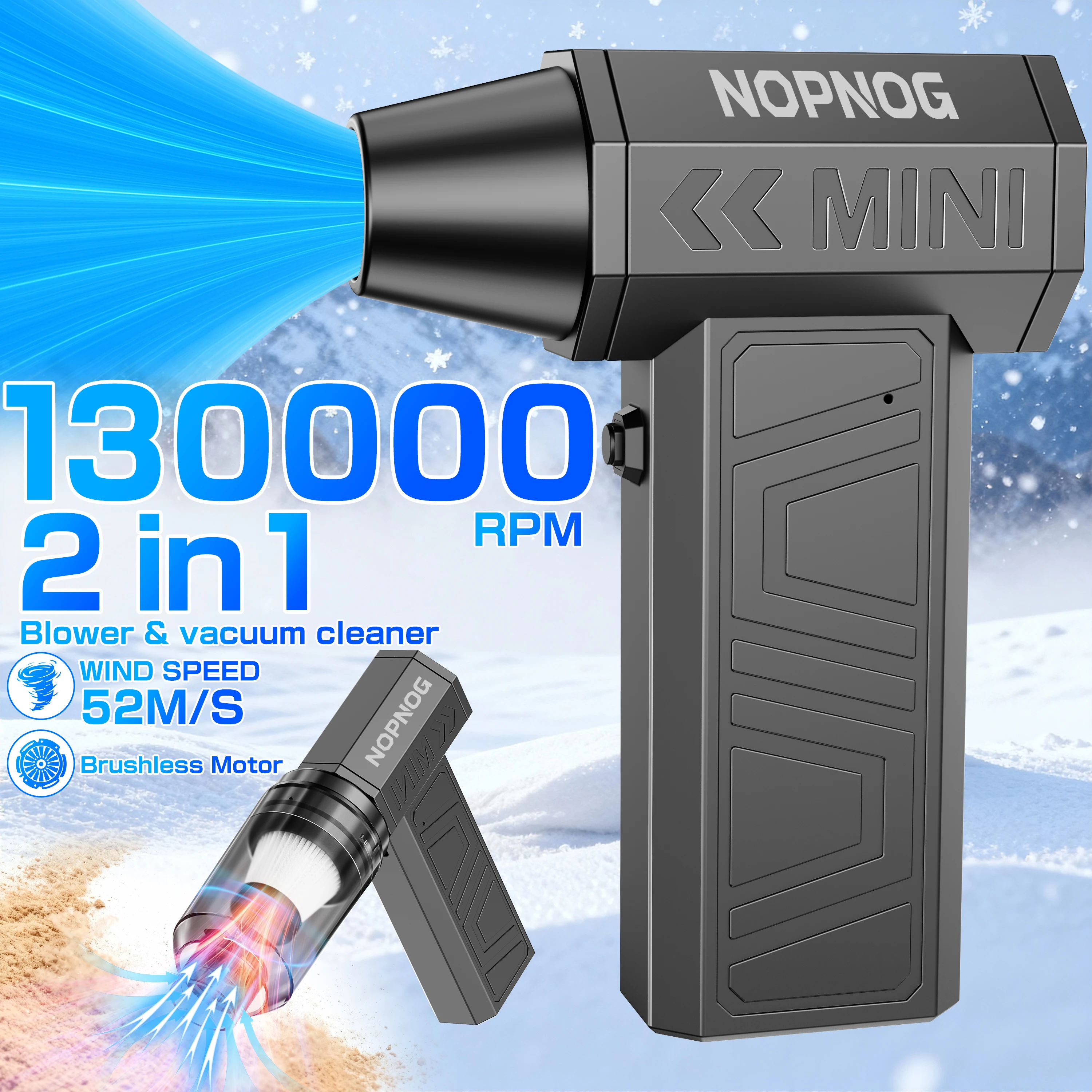 

Автомобильный турбовентилятор, портативный автомобильный аксессуар, инструмент для очистки, электрическая воздушная тряпка, 2 в 1, ручной жестокий вентилятор, выдув снега