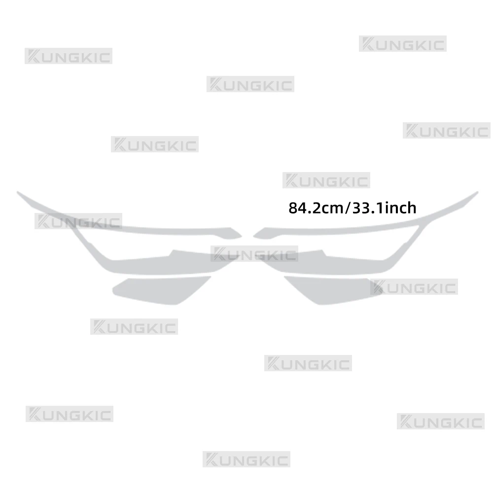 For Kia EV6 GT 2021-2023 Car Exterior Headlight Anti-scratch TPU PPF Protective Film Smoked Clear Repair Accessories Reflt Film