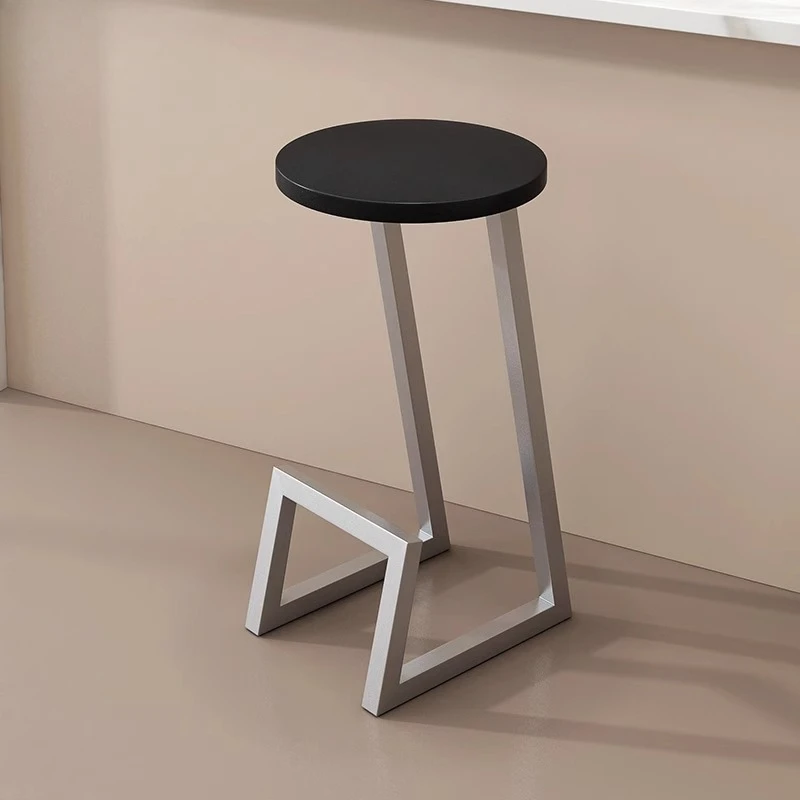 

Simple bar stool household solid wood bar chair round stool bar checkout page creative wrought iron chair island stool