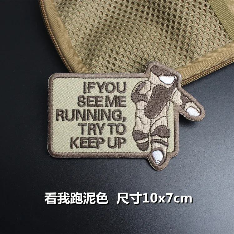 FOX HOUND Beard  Embroidery Patch Backpack Hook&Loop Tactical Stickers Patch  Morale Badge Appliques for Clothing