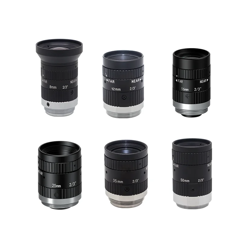 HIKROBOT 8mm/12mm/16mm/25mm/35mm/50mm, F2.8/2.4, 2/3, 5MP Lens, C-Mount lens for industrial camera