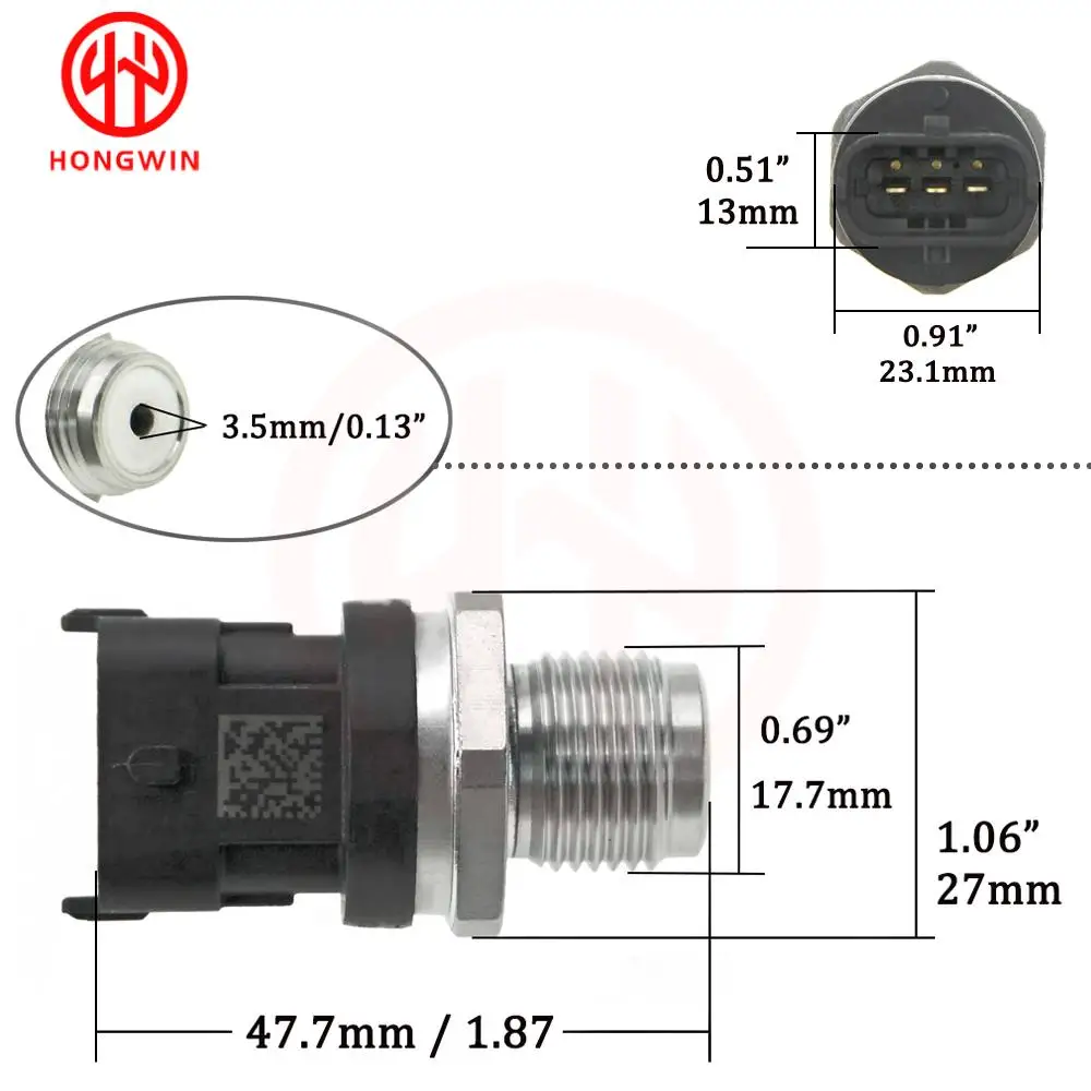 0281002863 314014A010 314014A400 New Fuel Rail Pressure Sensor Regulator For Kia Hyundai 1.5 1.6 2.0 2.2 2.5 CRDi Diesel Engine