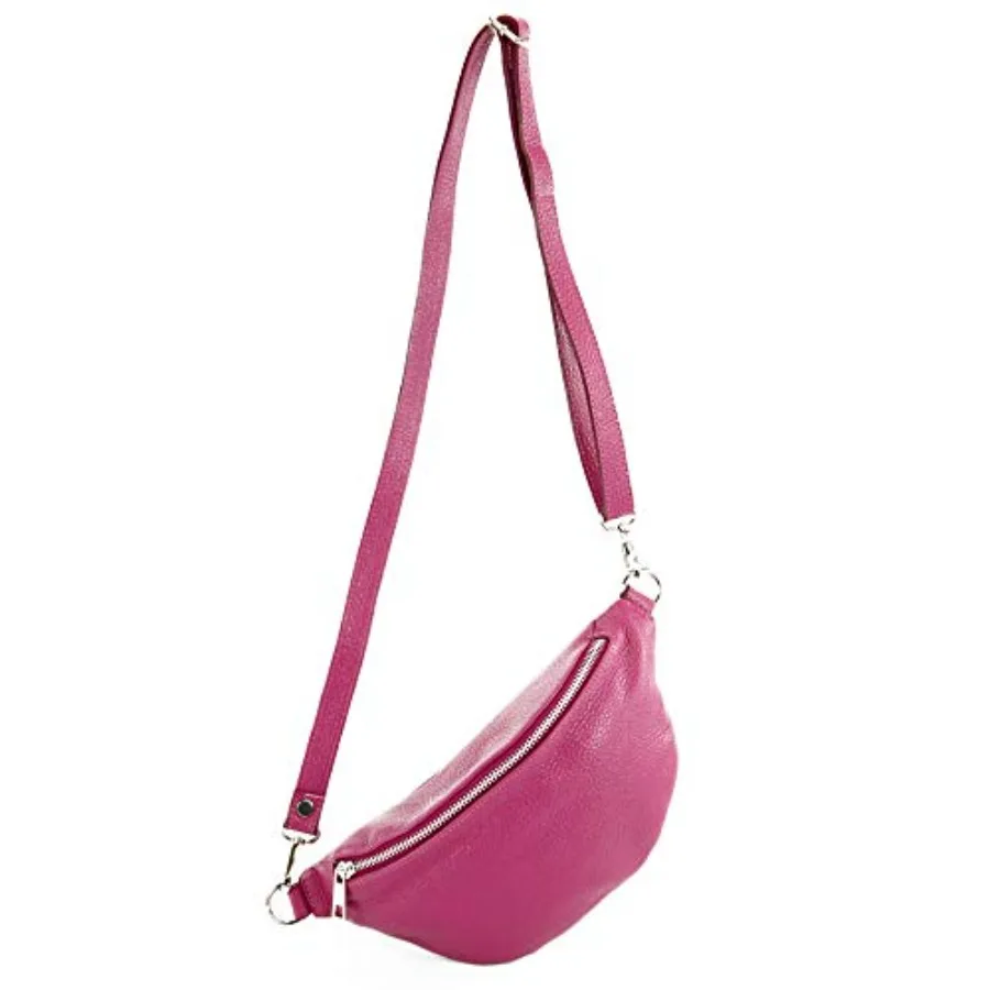 

T211 - Italian hip bag, bum bag, chest bag small made of soft leather