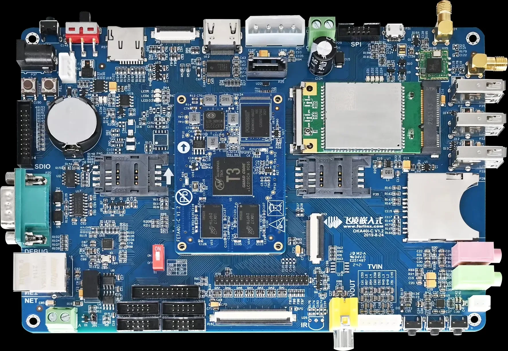 TopeOKT3-C Single Board Computer Allwinner T3 FORLINX