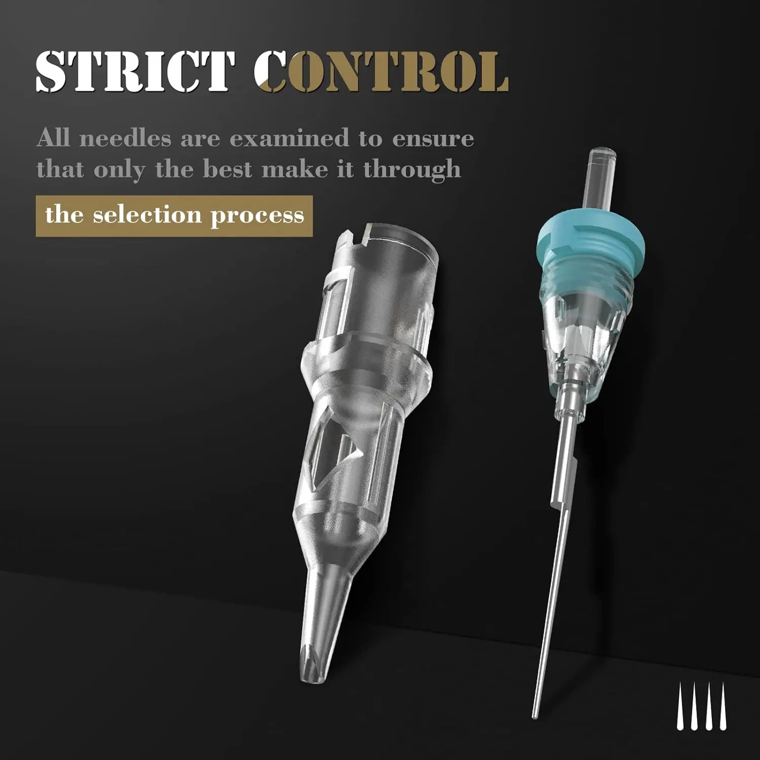 100pcs INKIN 카트리지 문신 바늘 매그넘 안전 멤브레인 로타리 펜 기계 그립에 대 한 일회용 문신 바늘