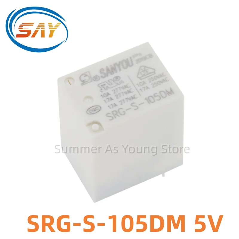 5Pcs SANYOU relay SRG-S-105DM SRG-S-112DM SRG-S-124DM 17A 4PIN A set of normally open HF152F 5V 12V 24V power relay