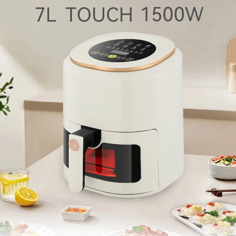 Multifunctional Home Air Fryer Without Oil Intelligence 7L Oven US EU 1400W Touch Panel Temperature Control Visual Air Frying