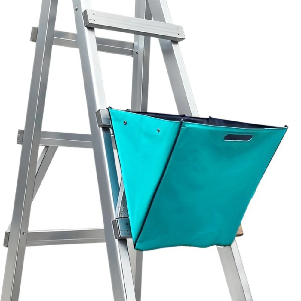 Telescoping Ladder Tool Bag for Tool Organization on Ladders Jobsites Vehicles 40x40x30cm Blue 600D Oxford Fabric