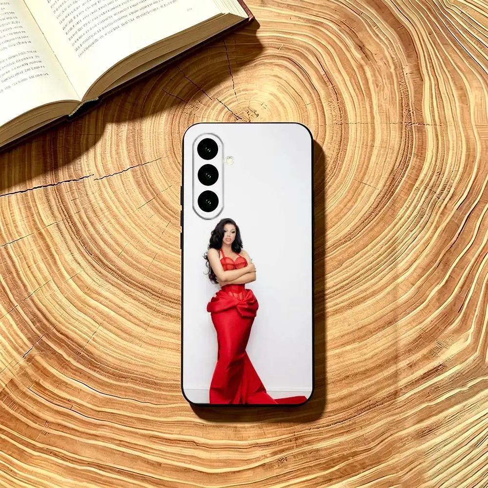 Rapper C-Cardi B Phone Case For Samsung Galaxy A73,A72,A71,A70,A53,A52,A51,Others Soft Black Cover
