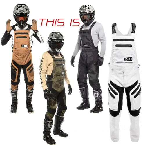 Imagen 1 del producto Nuevos pantalones con correa todoterreno para motocicleta, pantalones MX para bicicleta de montaña, pantalones transpirables de secado rápido, pantalones elásticos y cómodos para motocicleta