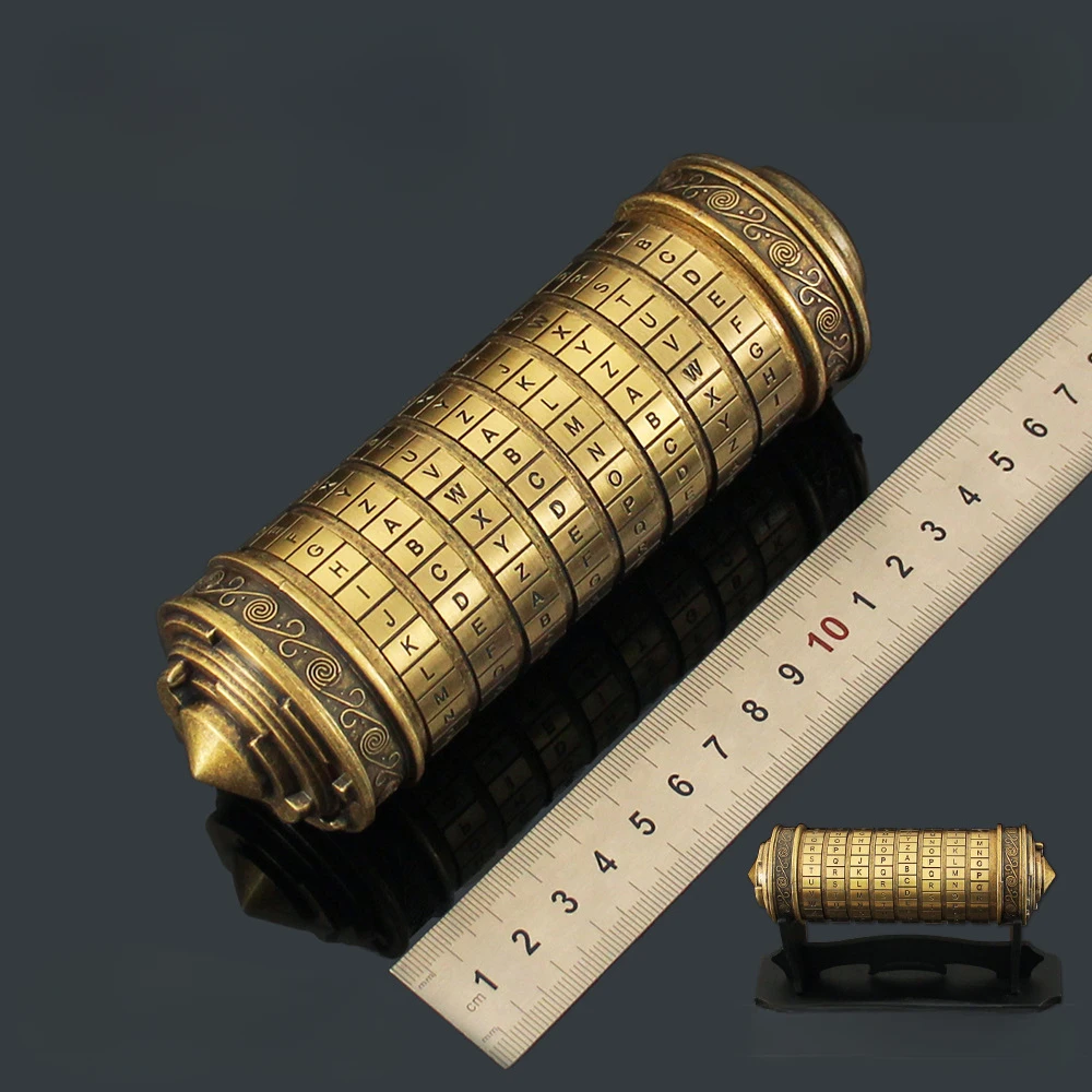 16.5 センチメートルクリエイティブギフト拡張ダヴィンチ暗号シリンダーロックギフトコレクション飾り男の子のおもちゃモデルお気に入りの誕生日プレゼント