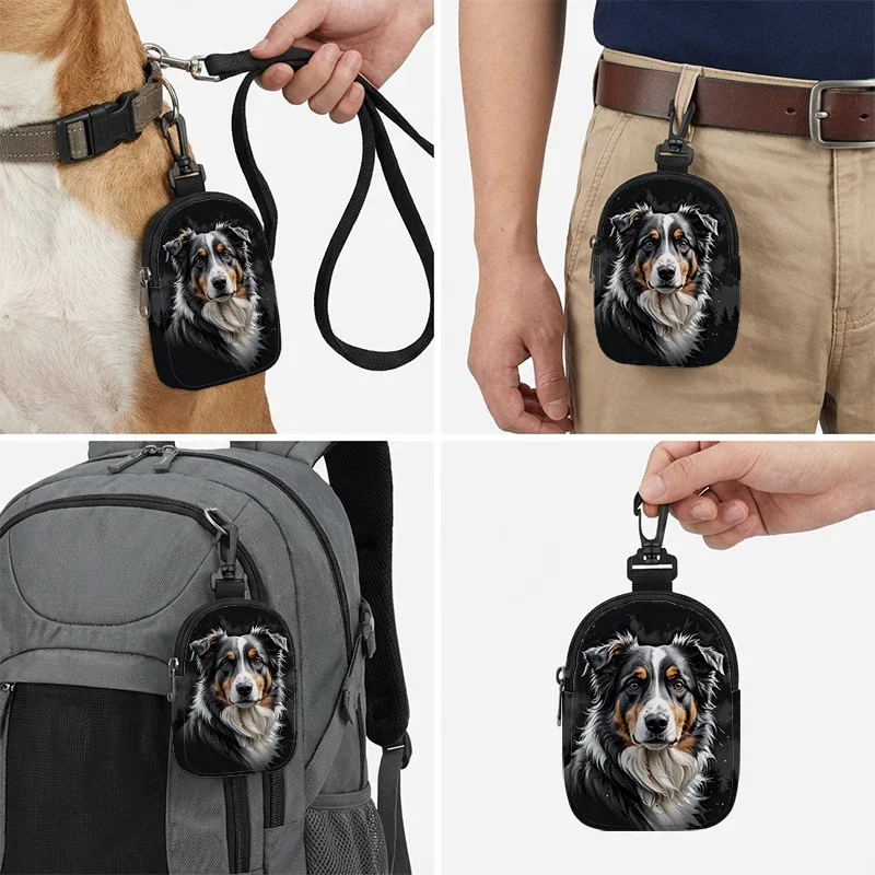 Niedliche Dackel-Snacktasche im Van-Gogh-Stil – Tragbare Leckerli-Tasche für Hunde, Outdoor-Trainingstasche, Belohnungs-Gürteltasche – Detail 3