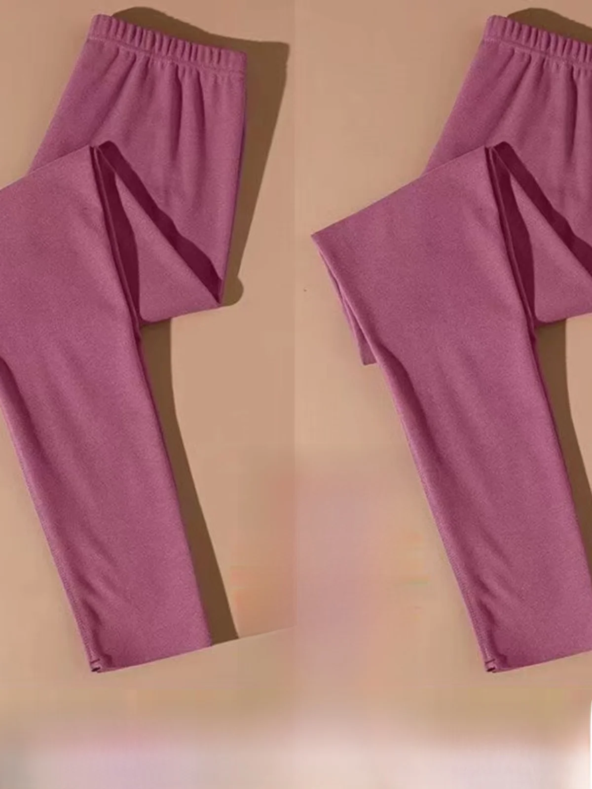 

Women's Thermal Fleece Lined Autumn Pants Inner Wear Ladies Base Layer Trousers Winter Warm Pants Comfortable Polyester
