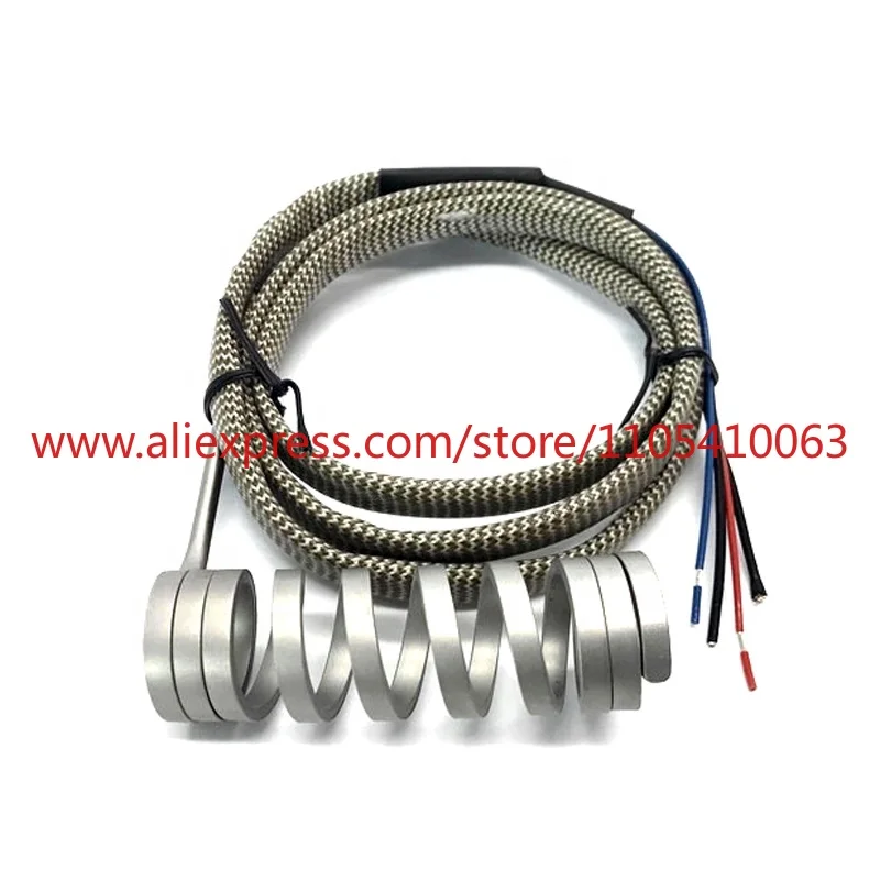 1Pcs Industrial 220V 250W Closed Spiral Spring Nozzle Heating Tube 15mm 20mm Hot Runner Coil Heater