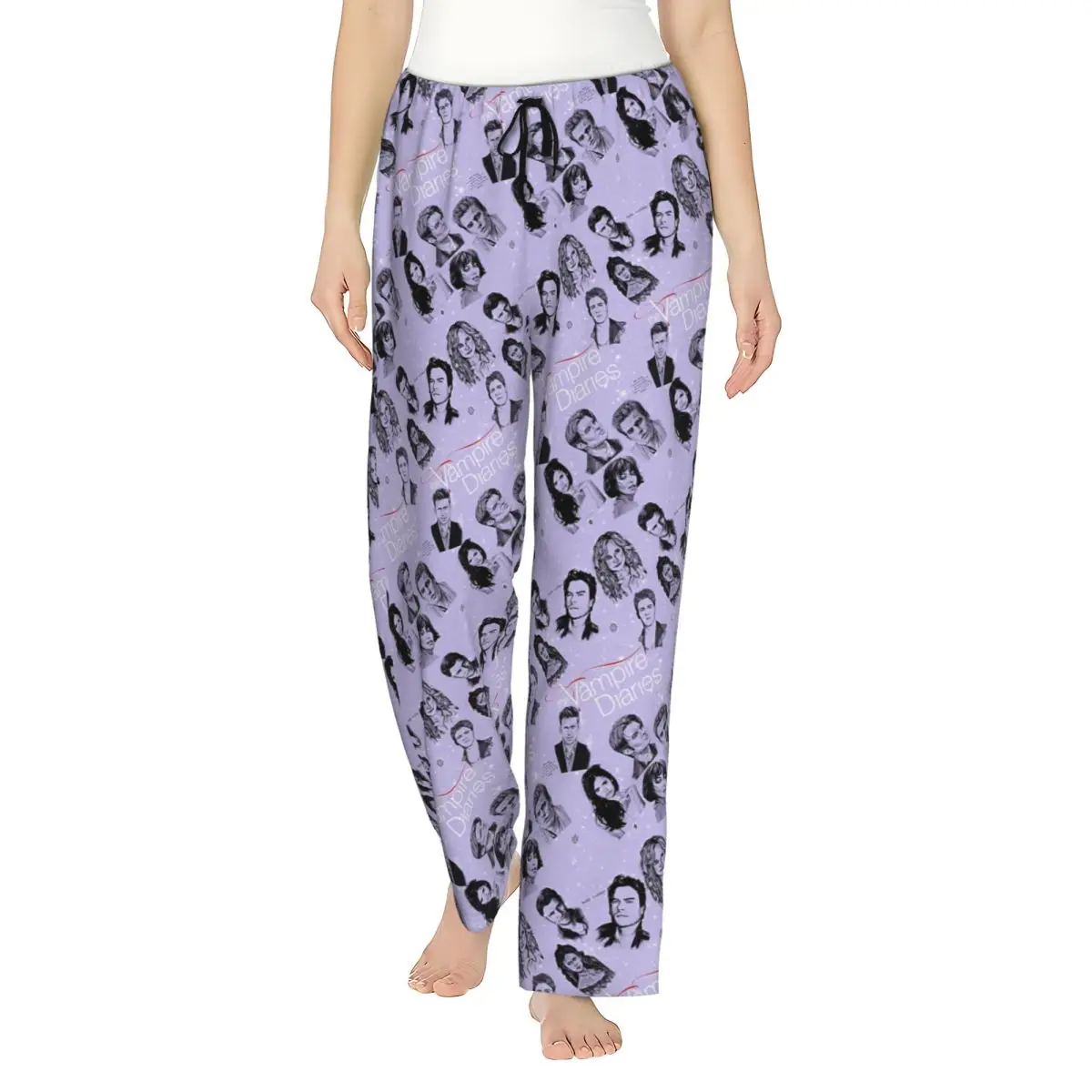 مخصص يوميات مصاص الدماء بيجامة السراويل النساء صالة النوم الرباط ملابس النوم قيعان مع جيوب