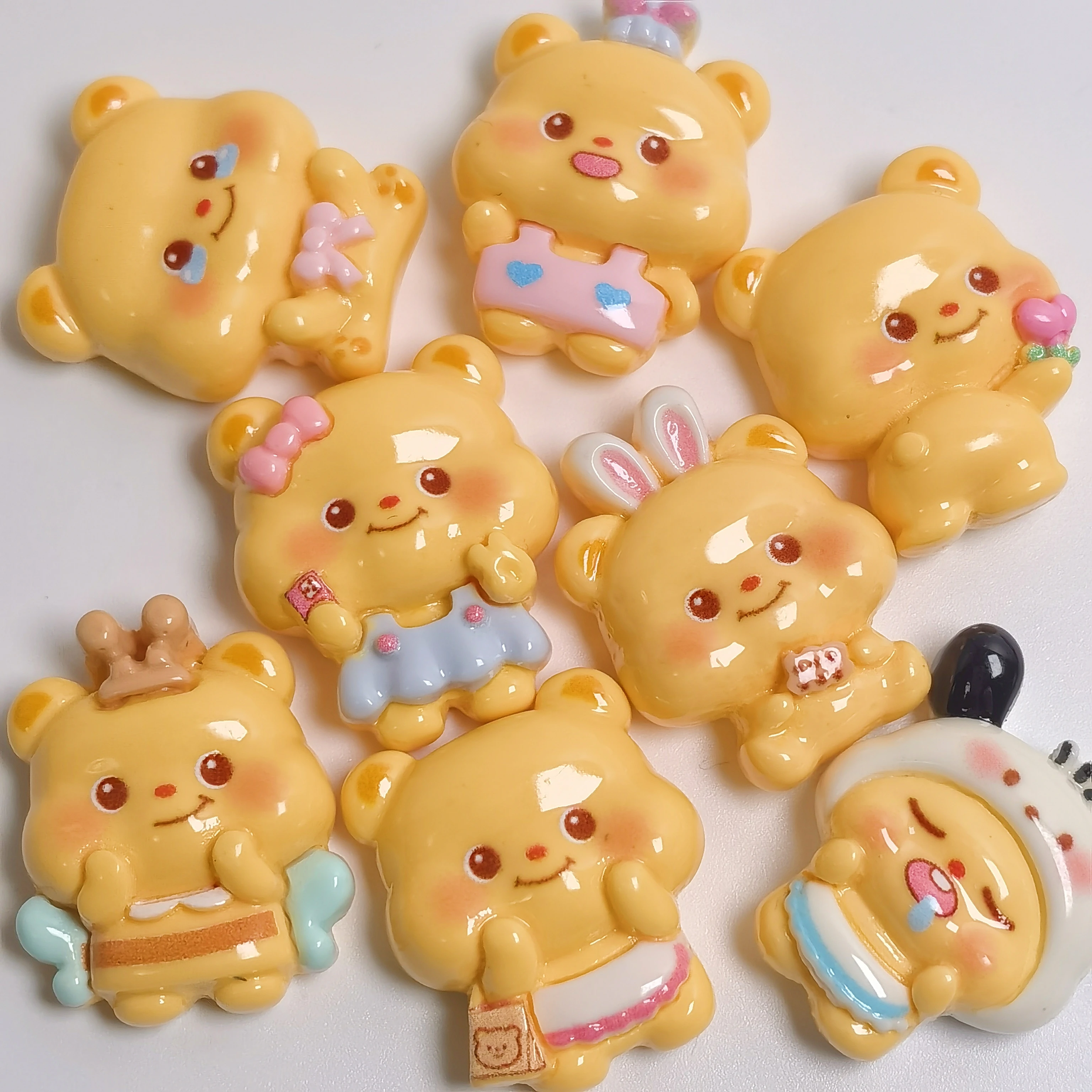 Cartoon Bright Faced Animal Series Diy Resin Crafts Patch handmade Handmade Hairpin Water Cup Headwear Scrapbook
