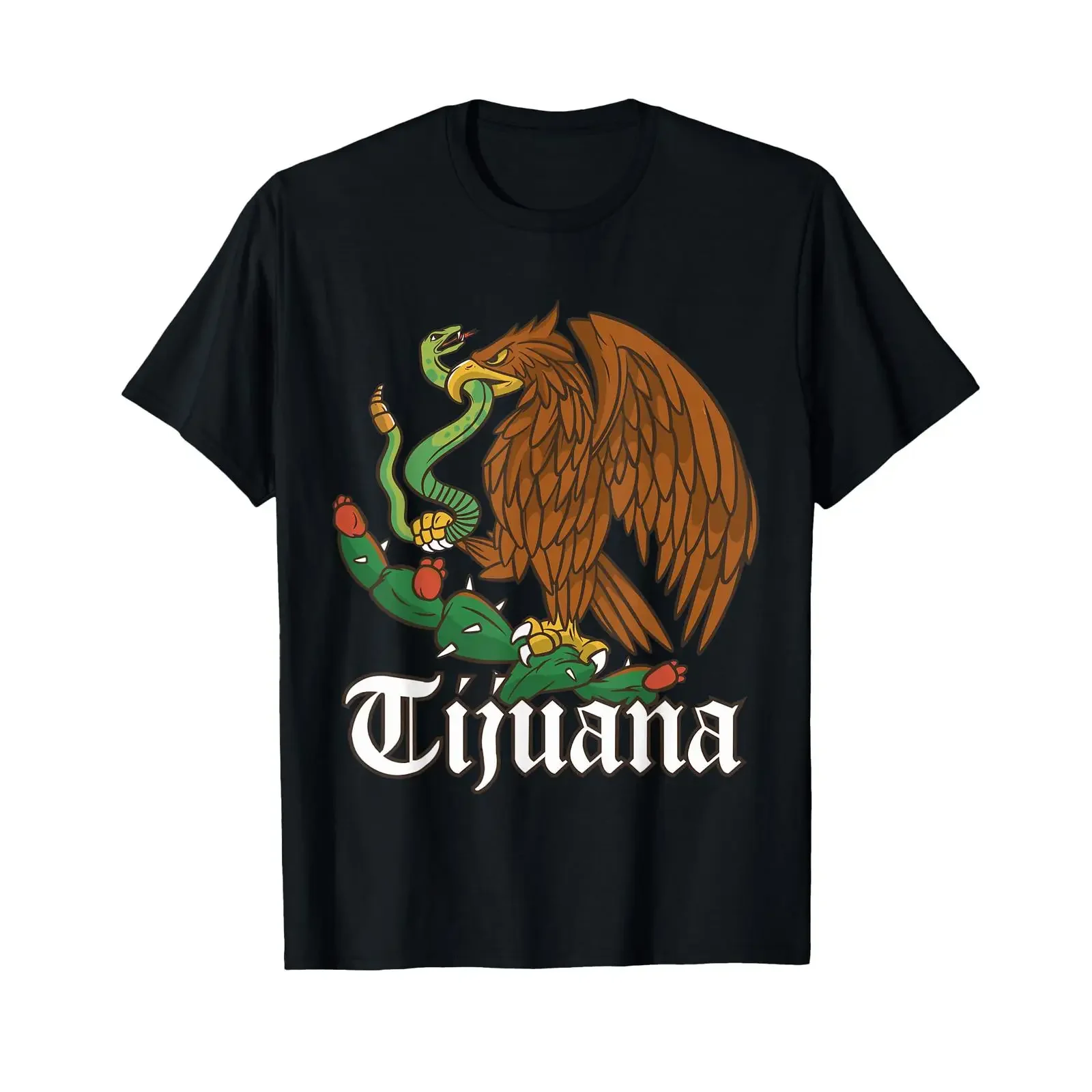Tijuana Baja California with Mexican Eagle T Shirt vintage Washed graphic Soft homme Stylish Top For Everyday Wear streetwear