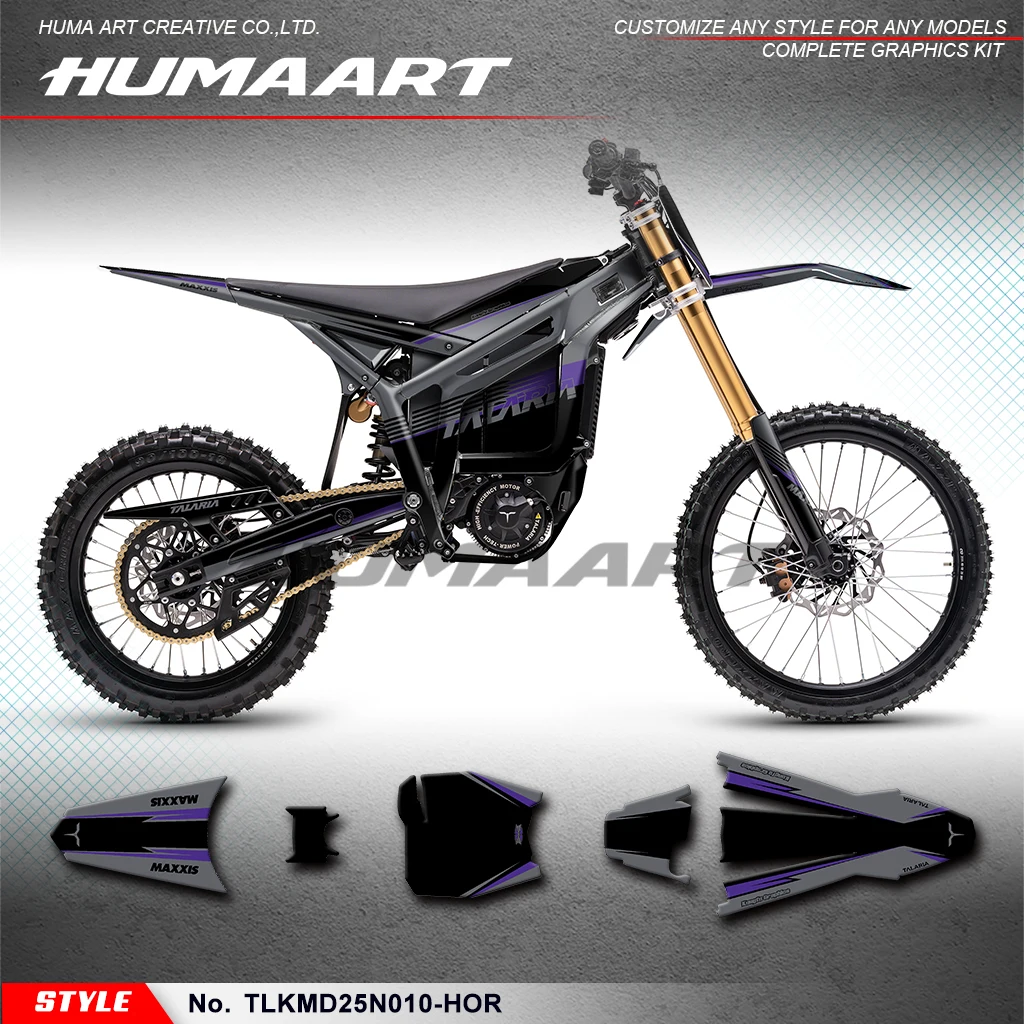 

HUMAART Custom Graphics Decal Kit Stickers Set for TALARIA KOMODO Black Grey, Accessories, Style No.TLKMD25N010-HOR