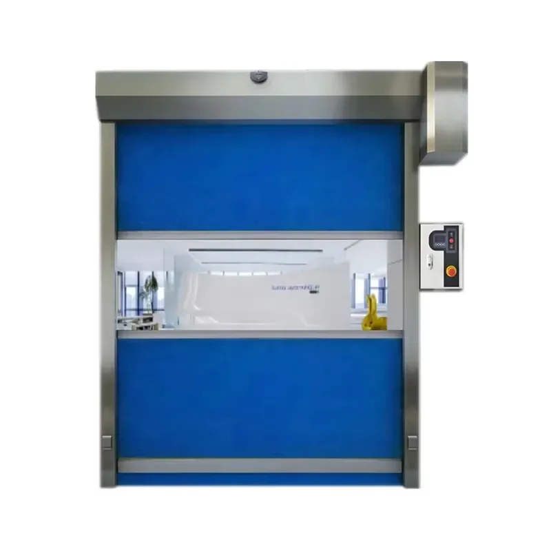 Custom Size Double Curtain Waterproof PVC Rolling Automatic Door Steel Roller Shutter Door for Factory Warehouse