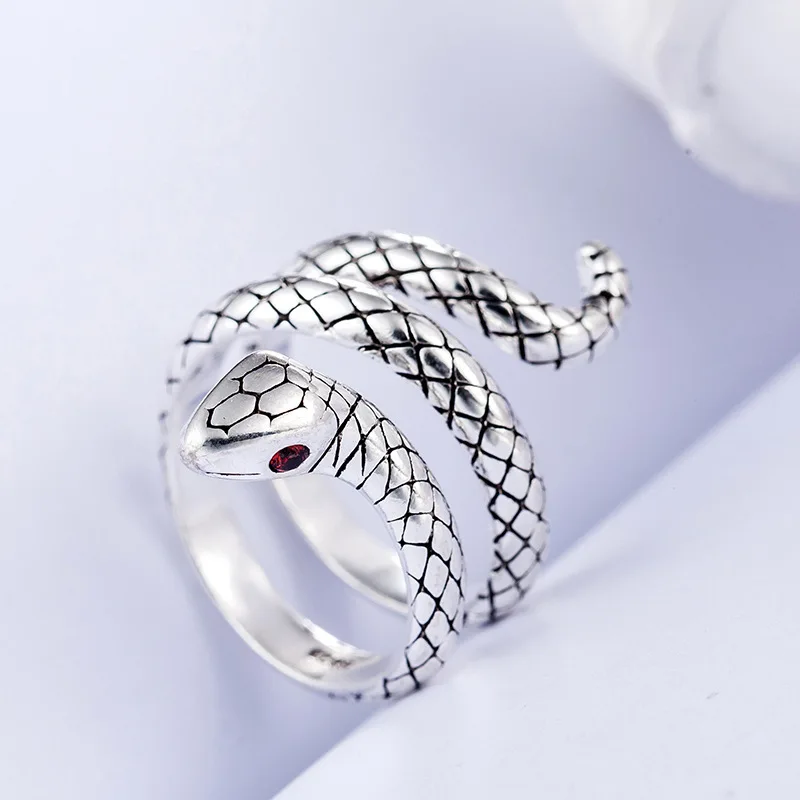 Gothic Animal Snake Adjustable Opening Men'S Ring Hip Hop Rock Party Jewelry Gifts Metal Finger Ring Accessories Anillos Mujer