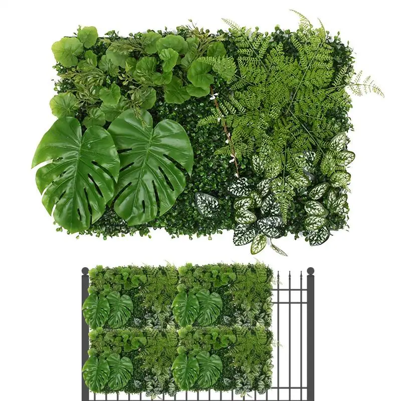Artificial Plant Panels Lawn Grass Fake Decorative Wall Plant Home Decoration Outdoor Plastic Privacy Hedge Screen Garden Decor